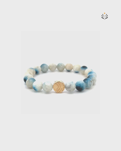 Natural Evil Eye Aragonite Bracelet