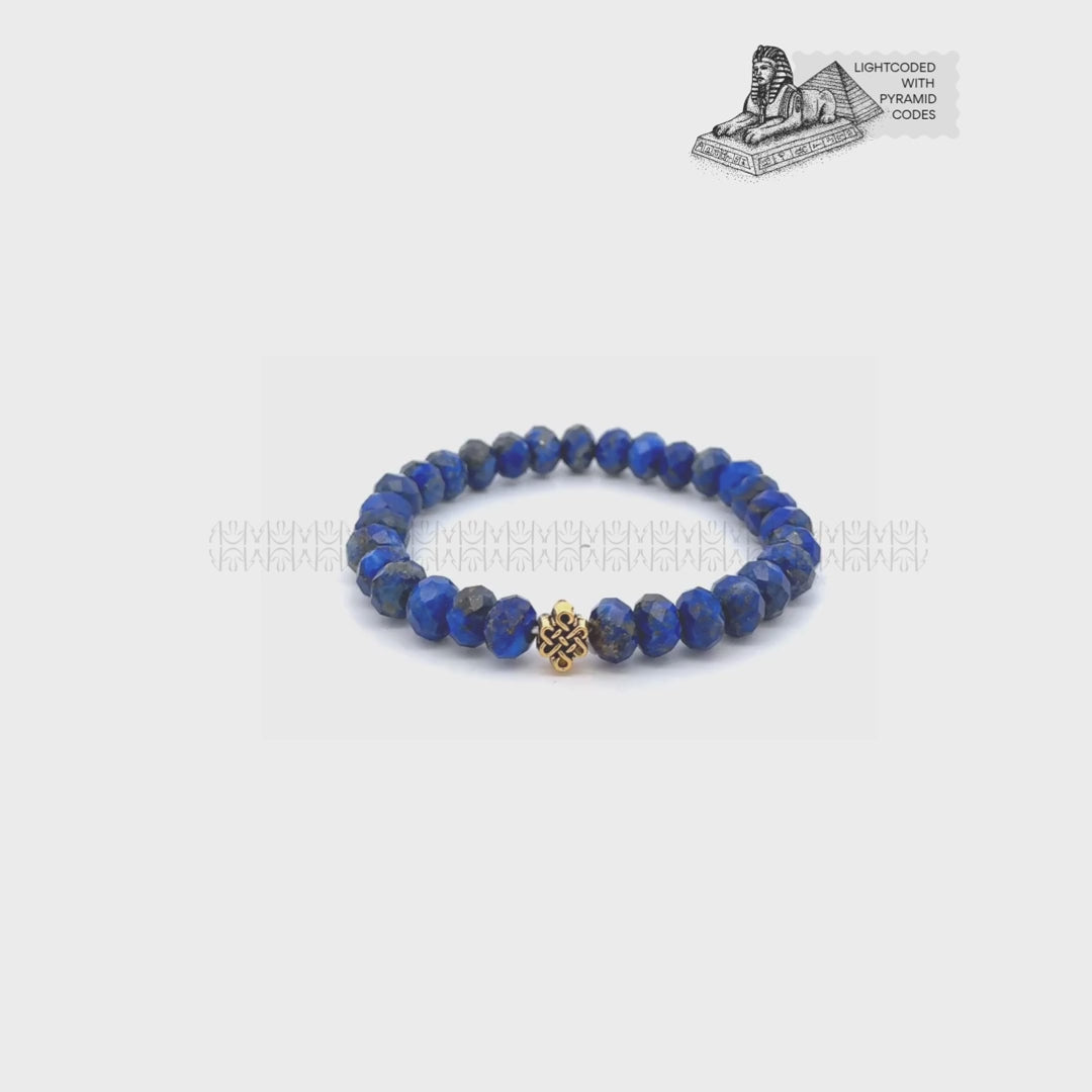 Egyptian Wisdom Tumble Lapis Lazuli Bracelet