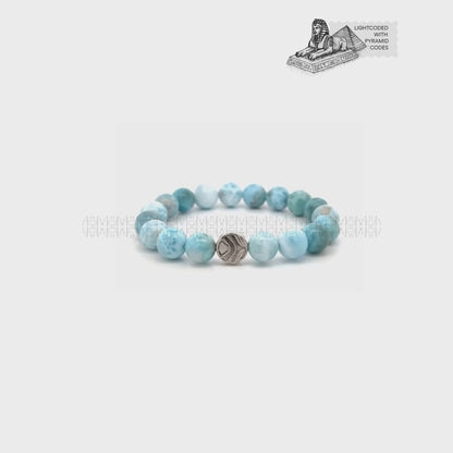 Clear Ancestral Trauma Larimar Bracelet