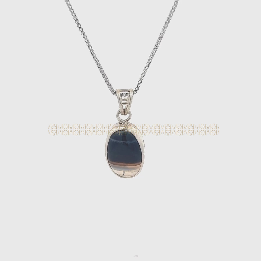 Black Sulemani Silver Pendant