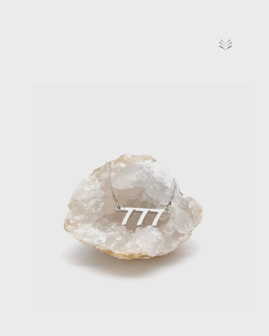 Silver Angel Number Pendant - 777