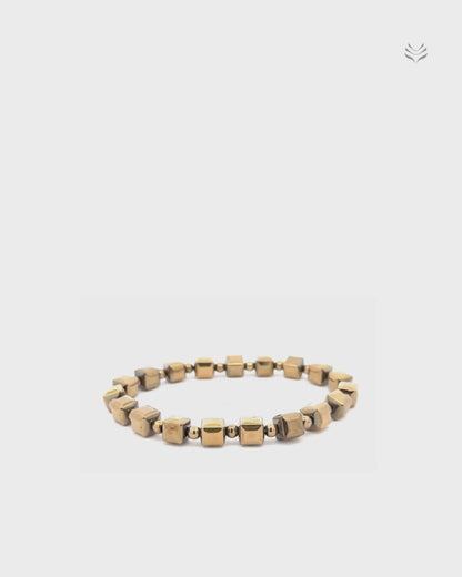 Wealth Attractor - Iron Pyrite Bracelet Polished