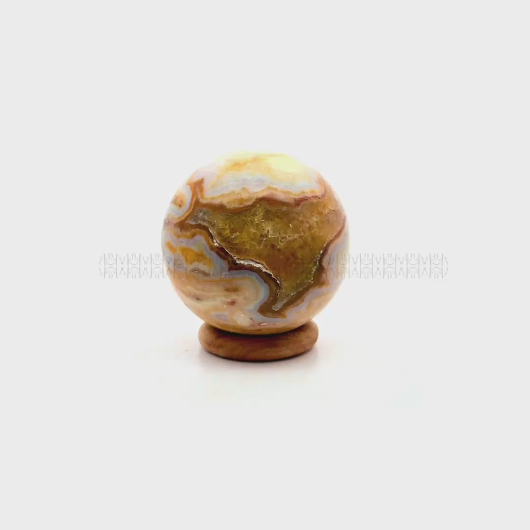 Yellow Lace Agate Sphere