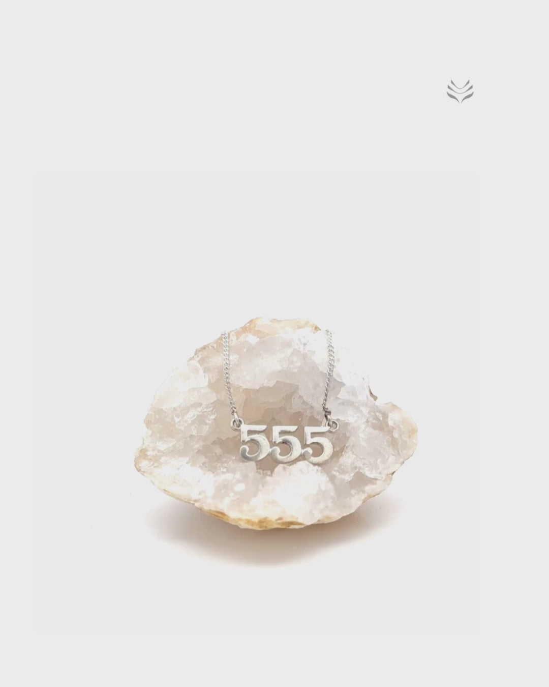 Silver Angel Number Pendant - 555