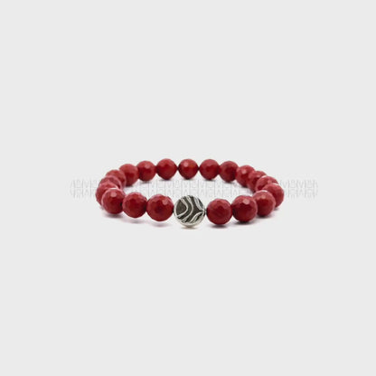 Stable Income Red Jasper Faceted Bracelet 10mm