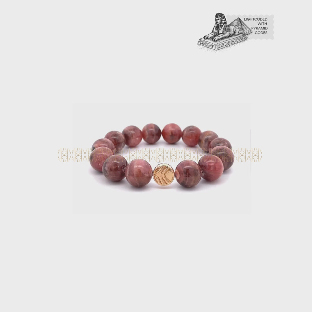 Past Life Healer Romanian Rhodochrosite Bracelet 14mm