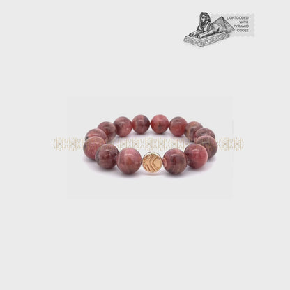 Past Life Healer Romanian Rhodochrosite Bracelet 14mm