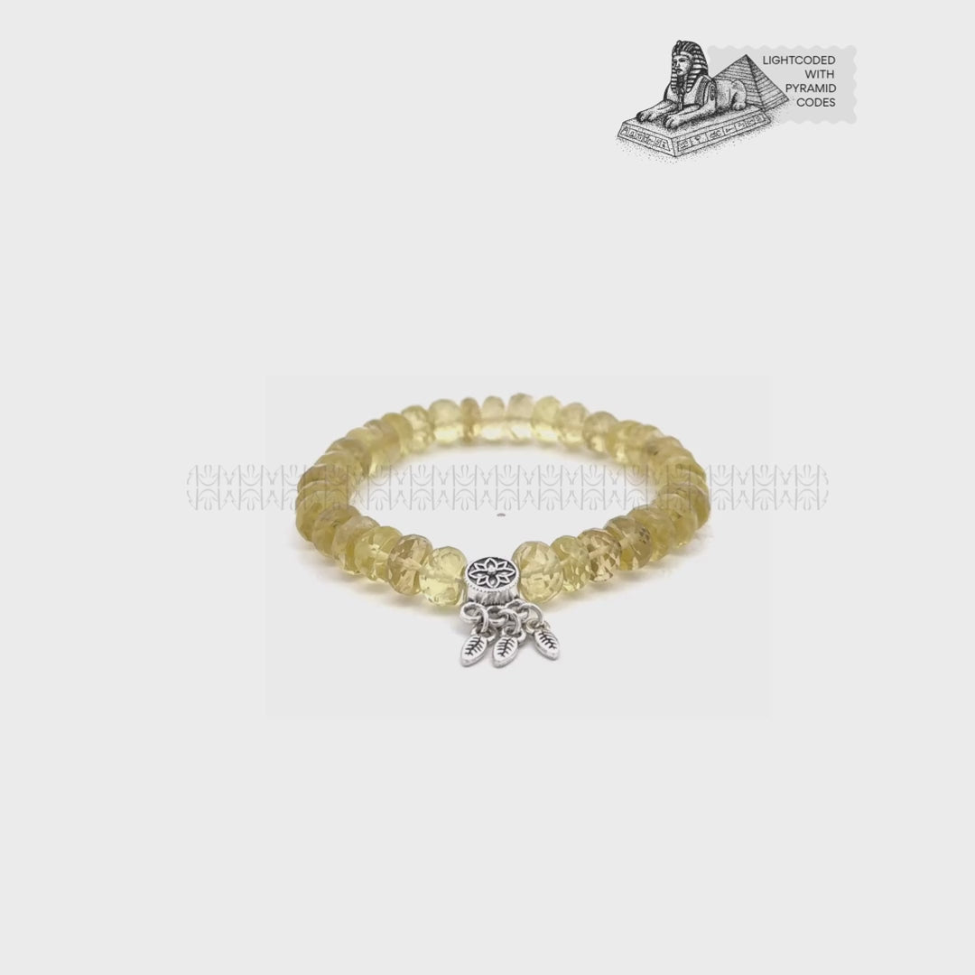Gold Of Kemet Diamond Cut Lemon Topaz Bracelet