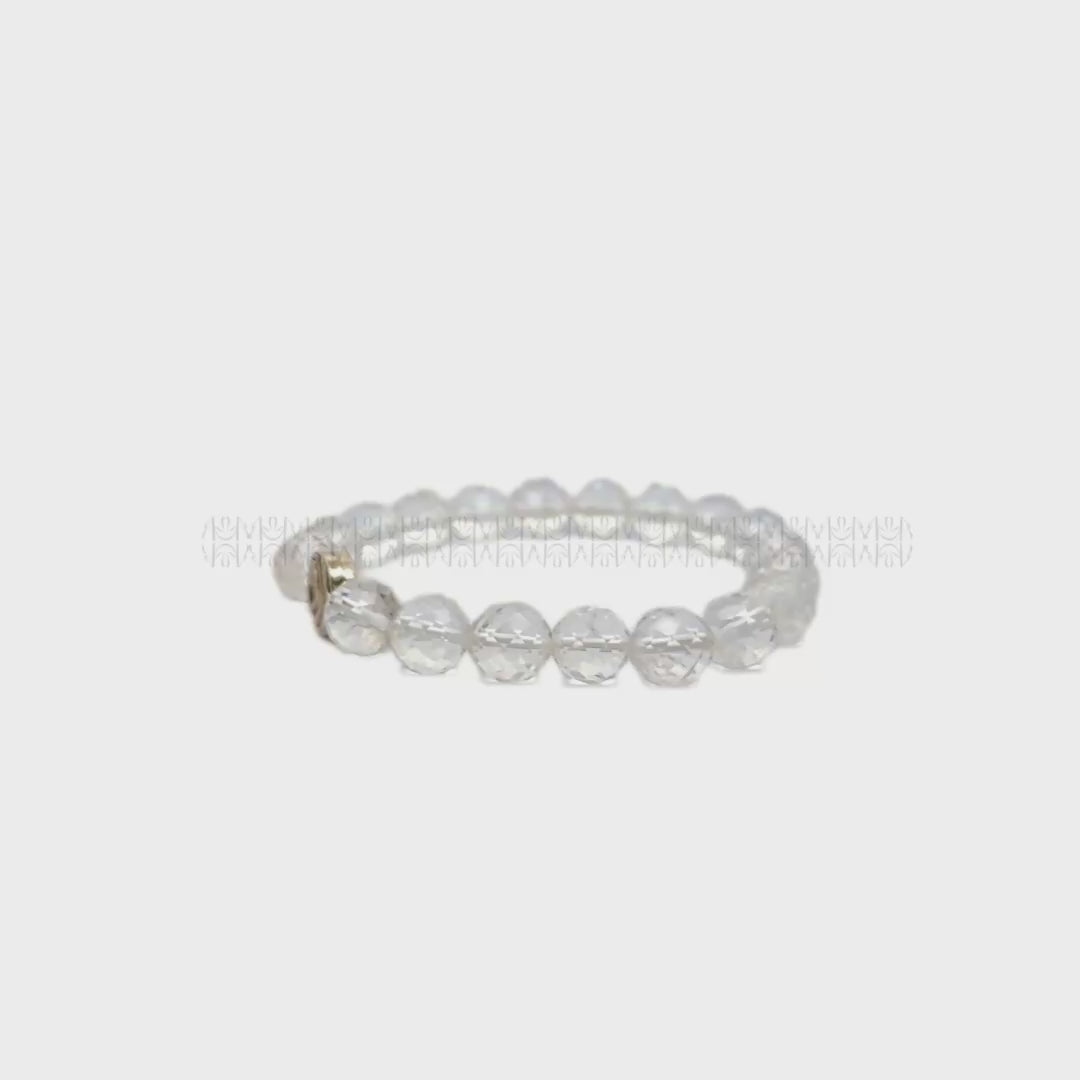 Master Manifestor Star Cut Clear Quartz Bracelet