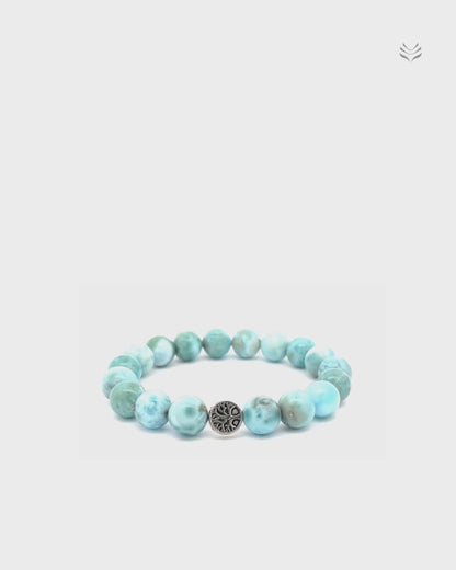 Clear Ancestral Trauma Larimar Bracelet