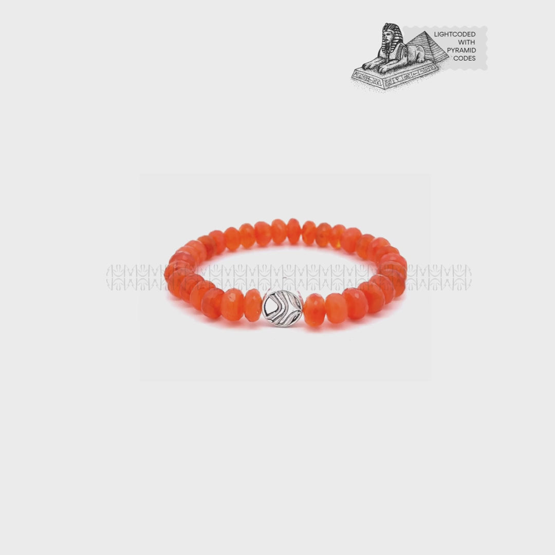 Creativity Diamond Cut Carnelian Bracelet