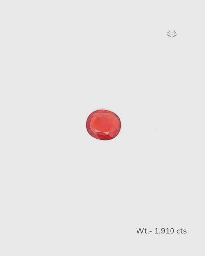 Natural Orange Sapphire - 1.910 Ct