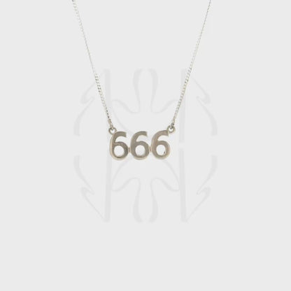 666 Silver Angel Number Pendant