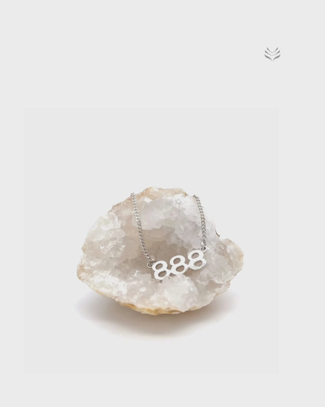 Silver Angel Number Pendant - 888