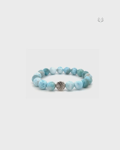 Clear Ancestral Trauma Larimar Bracelet