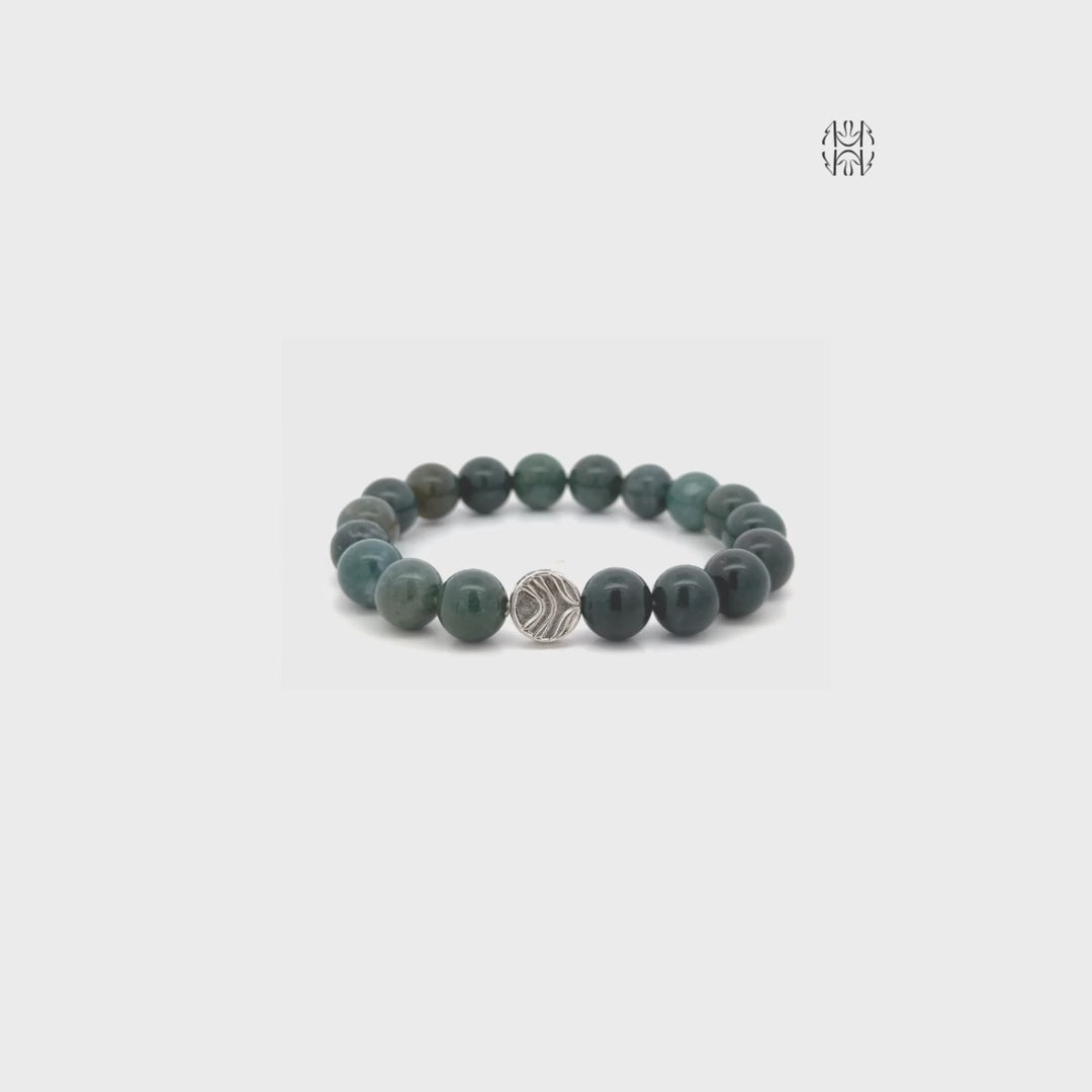 Forgiveness and Happiness Moss Agate Bracelet
